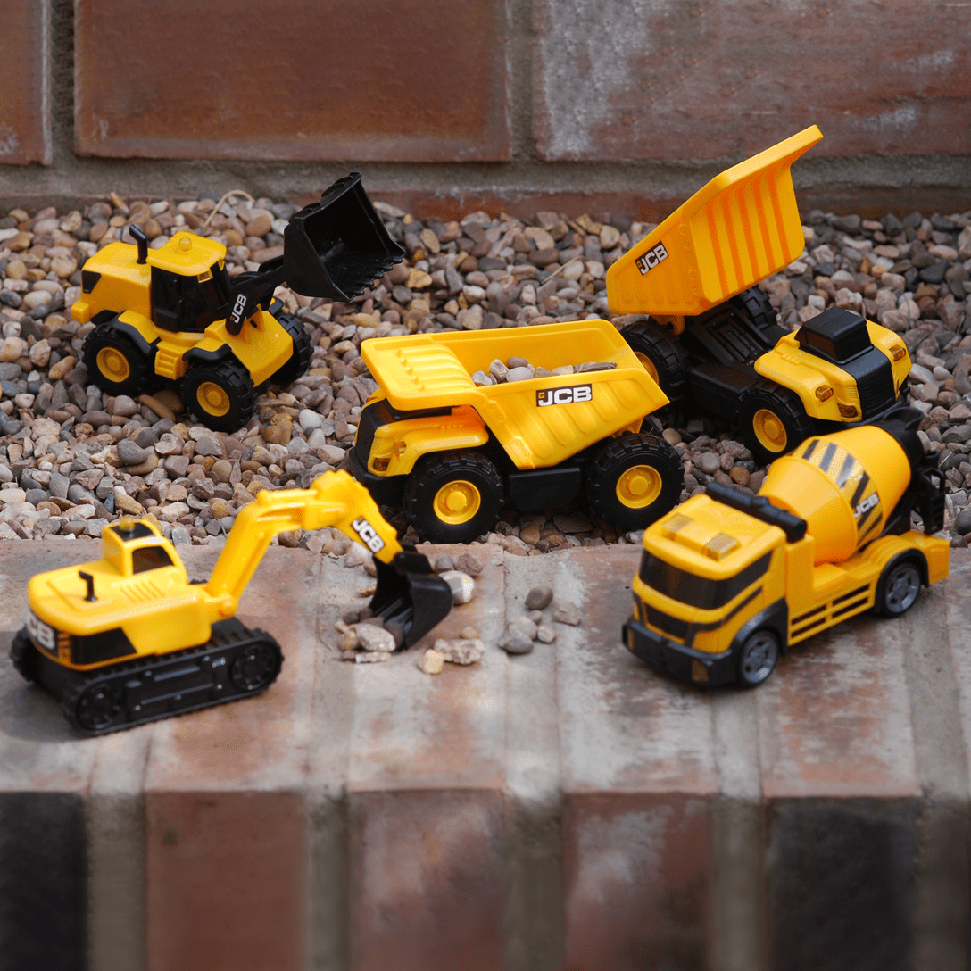 JCB LIGHTS AND SOUNDS CONSTRUCTION TEAM 5 PACK VEHICLES Image 1 copy 2
