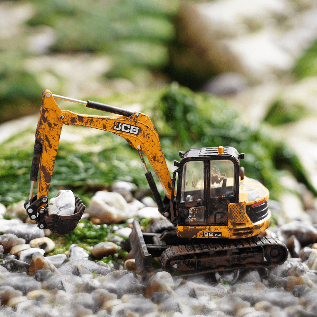 JCB Muddy Excavator 86C-2 1:32 Model