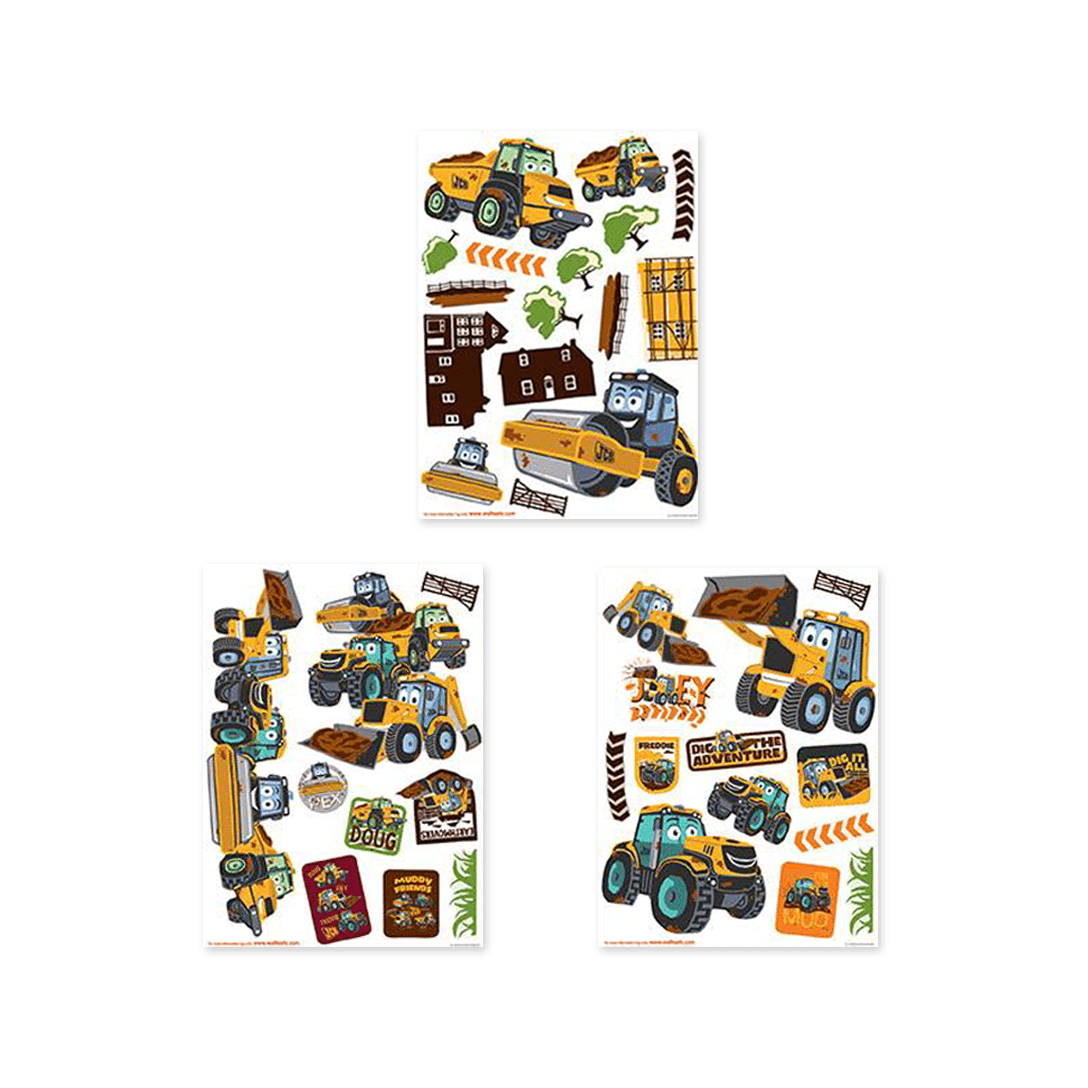 MY 1ST JCB MUDDY FRIENDS WALL STICKERS Image 2