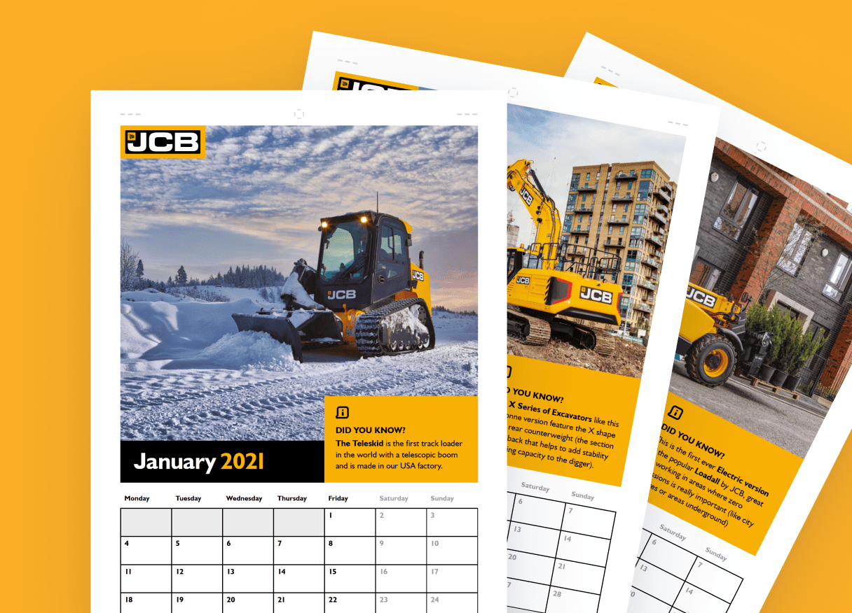 PRINTABLE 2021 CALENDAR JCB MACHINES JCB Explore Jcb Calendar 2025 Release Date