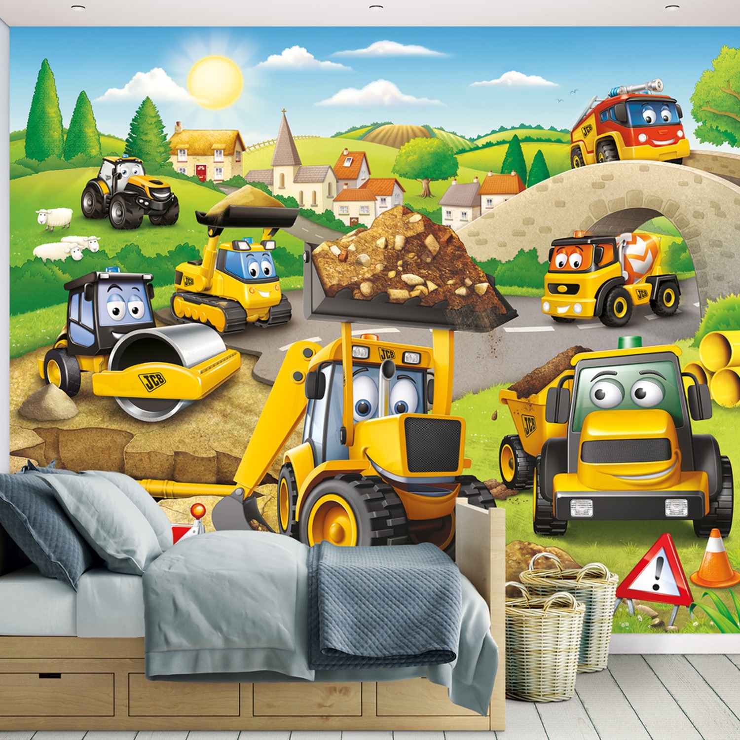 My First Jcb Wall Mural Jcb Explore My First Jcb Wall Mural Jcb Explore
