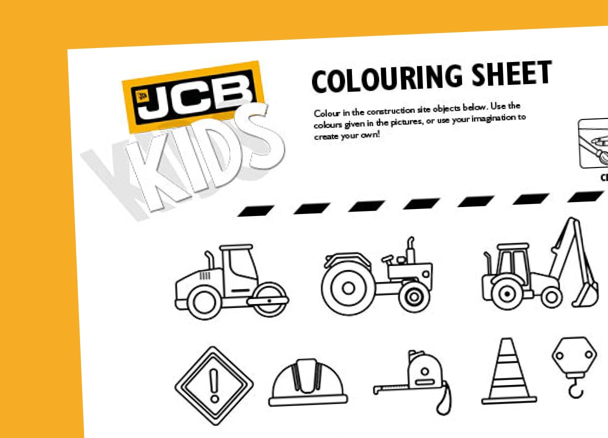 Construction Site Colouring Sheet