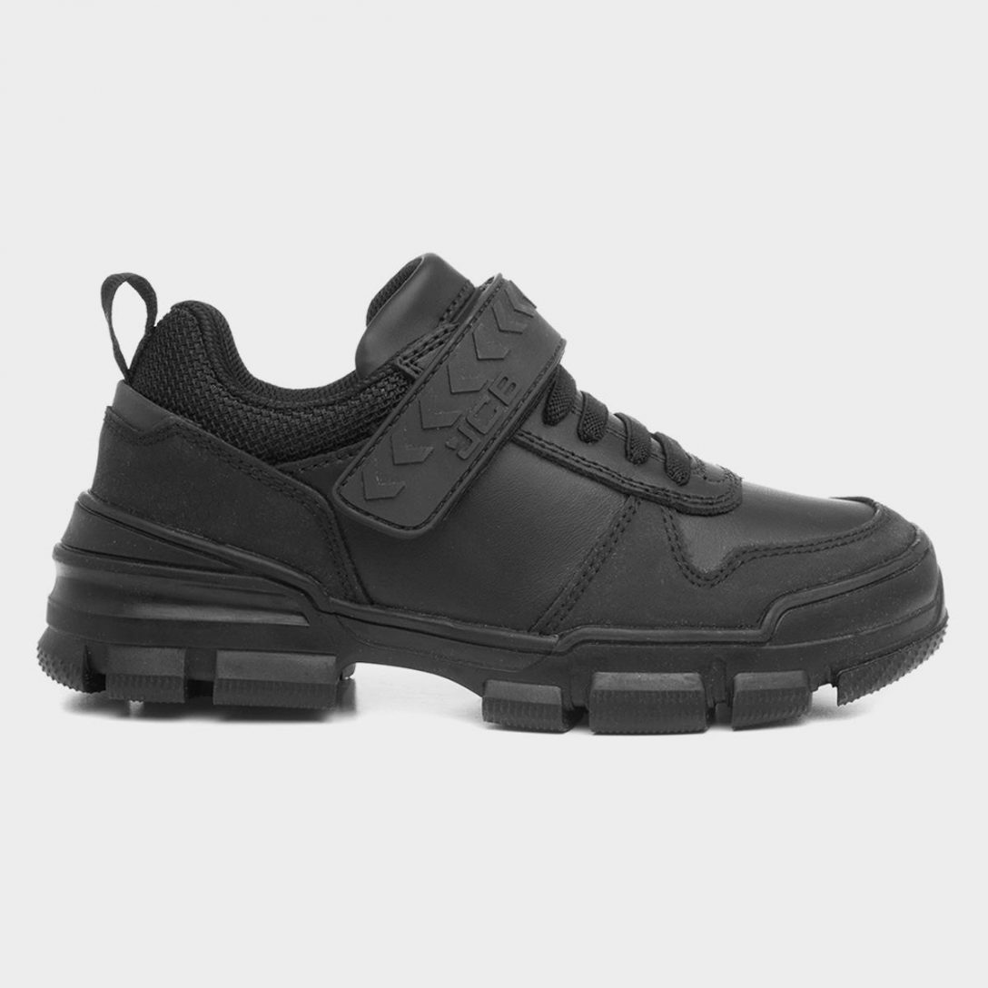 JCB Halmer Black Leather Easy Fasten Shoe