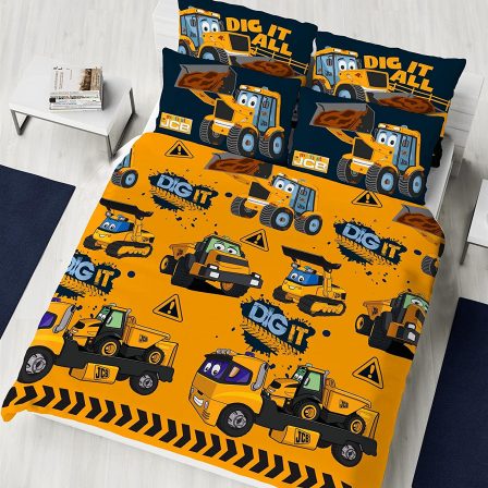 JCB Double Duvet Cover Bedding Set