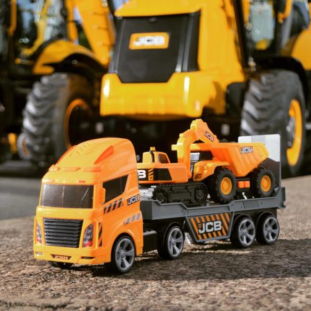 Chad Valley JCB Construction Transporter with vehicles