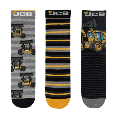 3PK Childrens JCB Socks