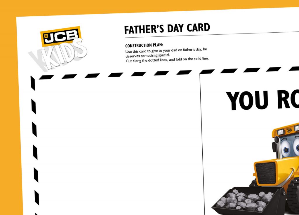 Construction Themed Father's Day Card