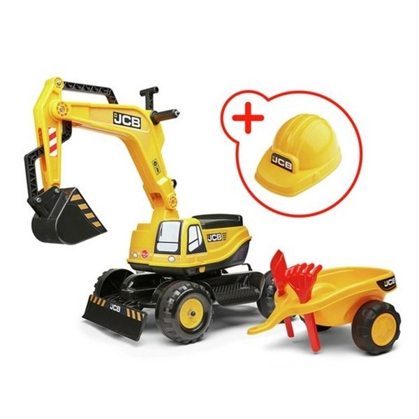 Excavator with helmet