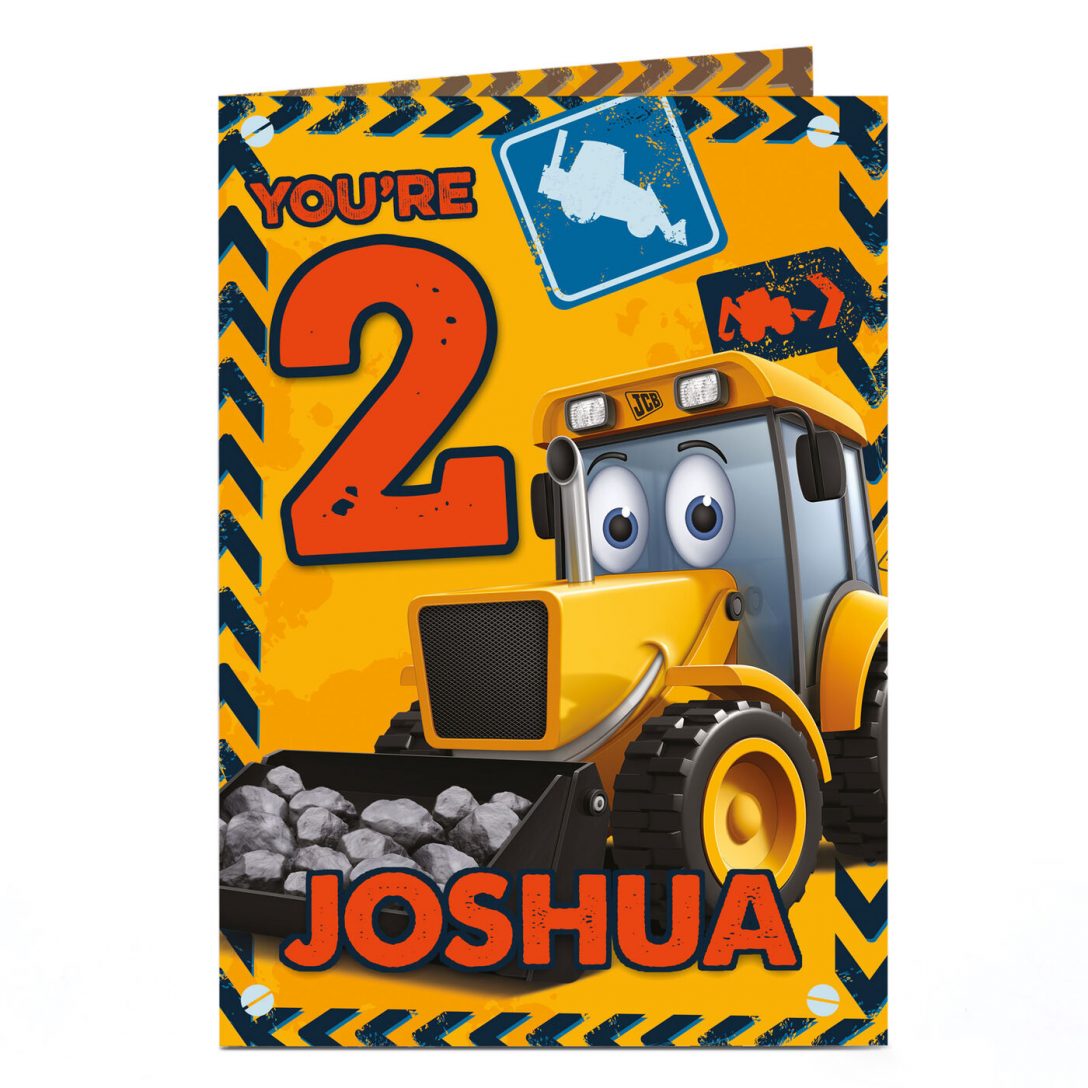 Personalised 2nd Birthday Card – My First JCB