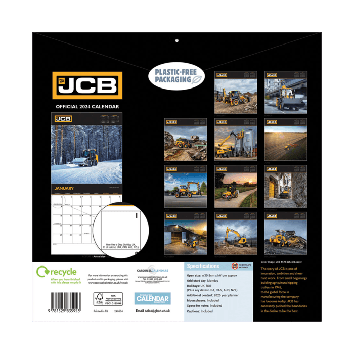 JCB Wall Calendar 2024 JCB Explore