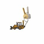 JCB Backhoe Keyring- 3