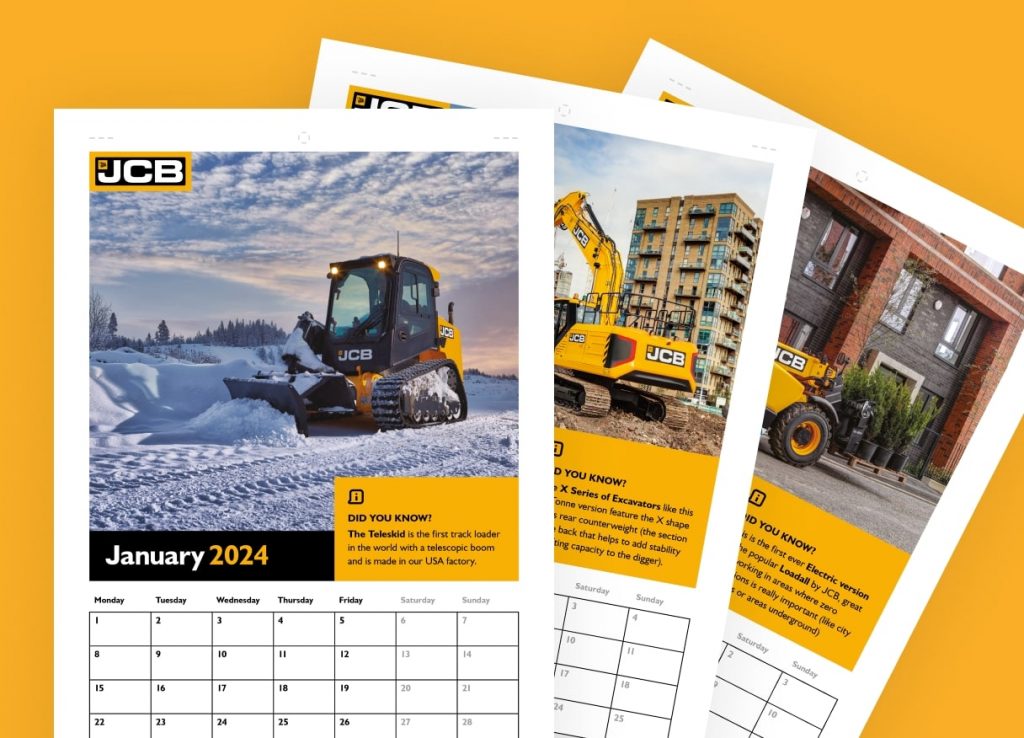 PRINTABLE 2024 CALENDAR JCB MACHINES JCB Explore
