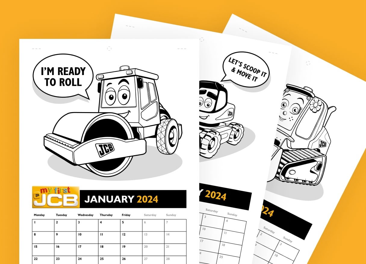 PRINTABLE 2024 CALENDAR: MY 1ST JCB