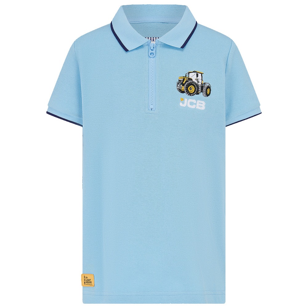 Pier SS Boys Top Light Blue JCB Fastrac 1 1