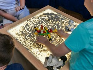 Sand Tray Ideas for Toddlers road and track sand play 1